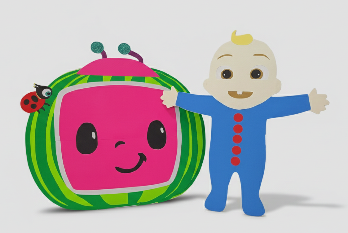 Enorme recorte de dibujos animados en 3D colorido