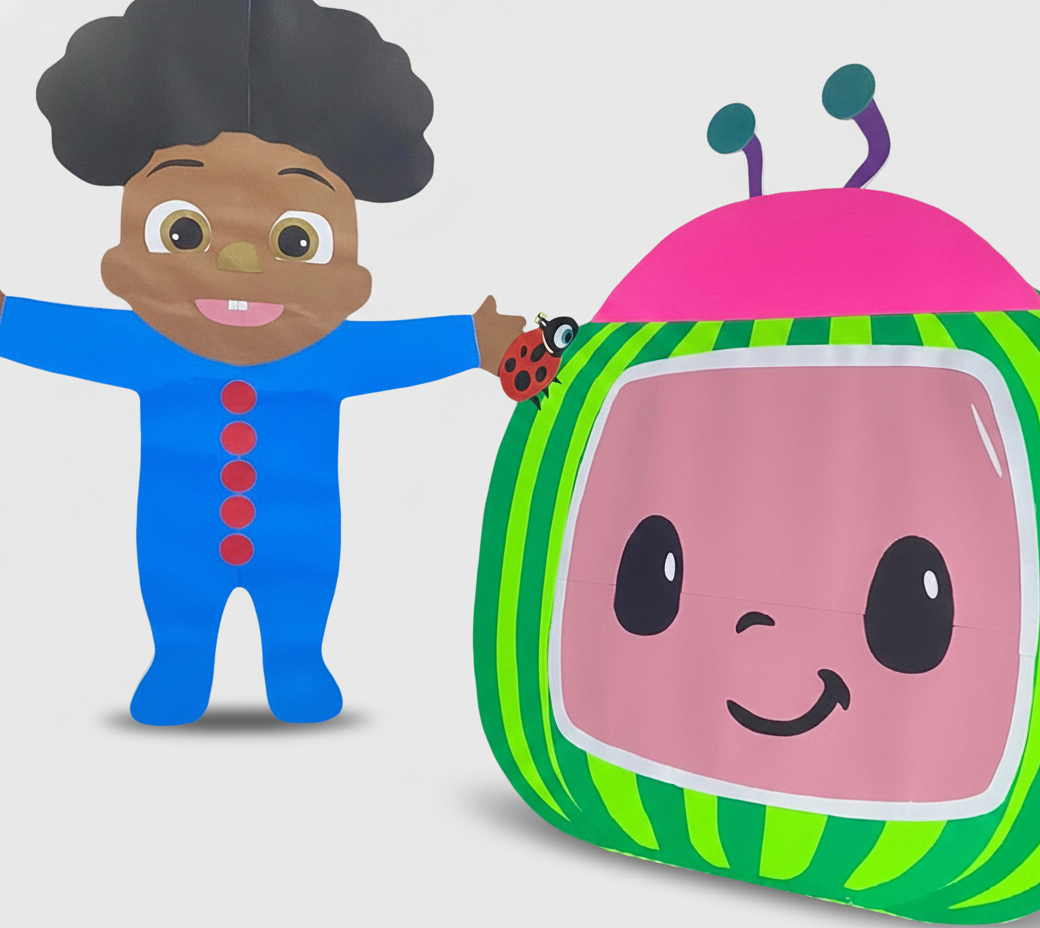 Enorme recorte de dibujos animados en 3D colorido