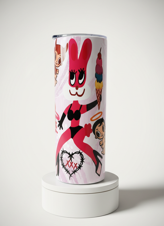 Vaso delgado sublimado de doble pared con aislamiento de 20 oz.