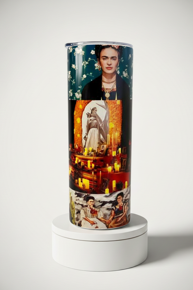 Vaso delgado sublimado de doble pared con aislamiento de 20 oz.