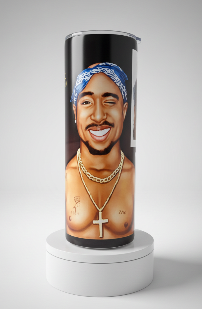 Vaso delgado sublimado de doble pared con aislamiento de 20 oz.