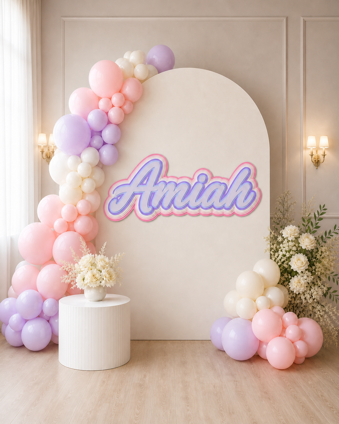 Custom 3D Layered Cardstock Name Sign